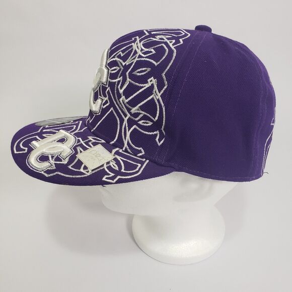 DC Washington City Hunter Baseball Cap Hat Mens M Purple Logo Fitted Embroidered - Picture 4 of 10